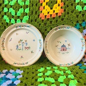 (Set 6) Vintage International Tableworks Heartland plates/bowls